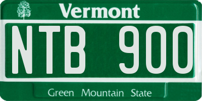VT license plate NTB900
