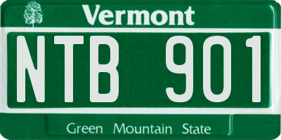 VT license plate NTB901