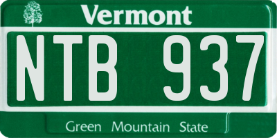 VT license plate NTB937