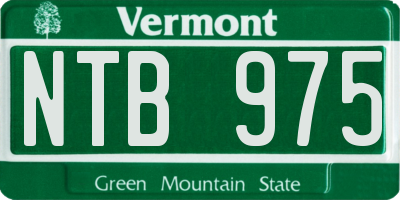 VT license plate NTB975