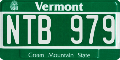 VT license plate NTB979