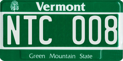 VT license plate NTC008