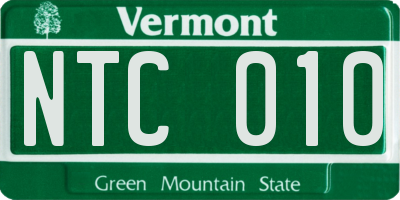 VT license plate NTC010