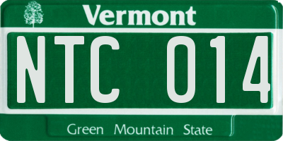 VT license plate NTC014