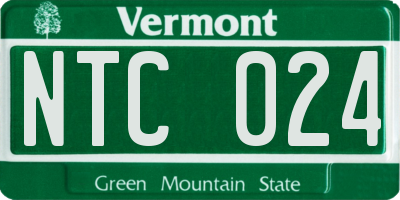 VT license plate NTC024