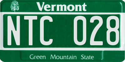 VT license plate NTC028