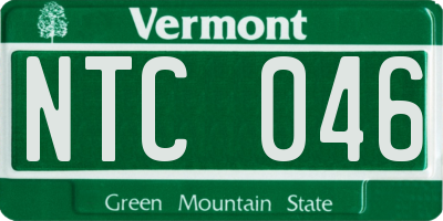 VT license plate NTC046