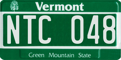 VT license plate NTC048