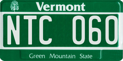 VT license plate NTC060