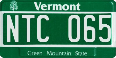 VT license plate NTC065