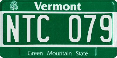 VT license plate NTC079