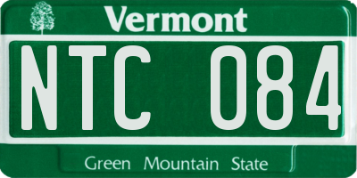 VT license plate NTC084