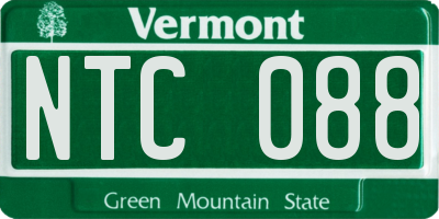 VT license plate NTC088
