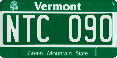 VT license plate NTC090