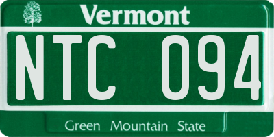 VT license plate NTC094