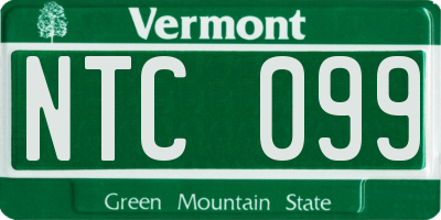 VT license plate NTC099