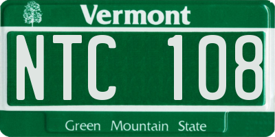 VT license plate NTC108