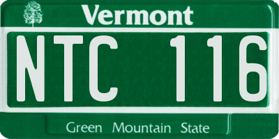 VT license plate NTC116