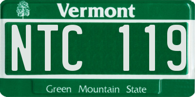 VT license plate NTC119