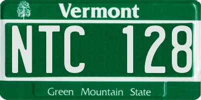 VT license plate NTC128