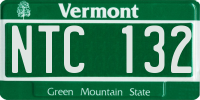 VT license plate NTC132