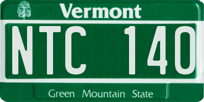 VT license plate NTC140