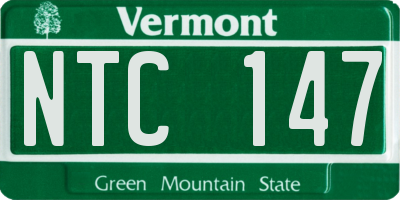VT license plate NTC147