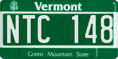VT license plate NTC148