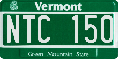 VT license plate NTC150