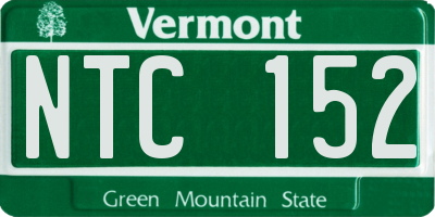 VT license plate NTC152