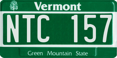 VT license plate NTC157
