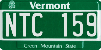VT license plate NTC159