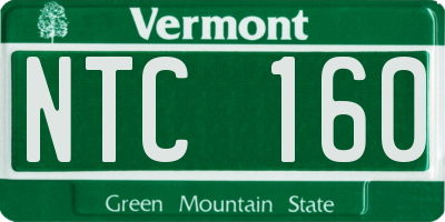 VT license plate NTC160