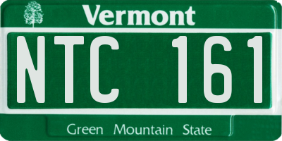 VT license plate NTC161