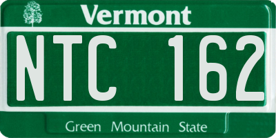 VT license plate NTC162