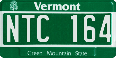 VT license plate NTC164
