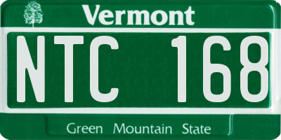 VT license plate NTC168