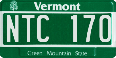 VT license plate NTC170