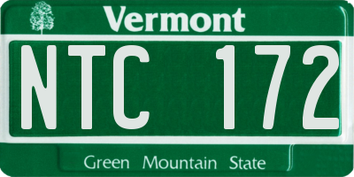 VT license plate NTC172