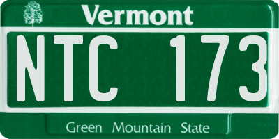 VT license plate NTC173