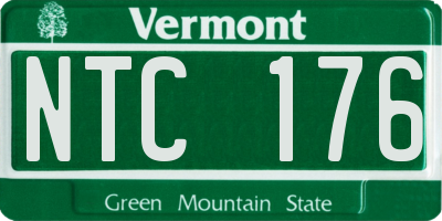 VT license plate NTC176