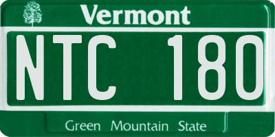 VT license plate NTC180