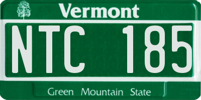 VT license plate NTC185