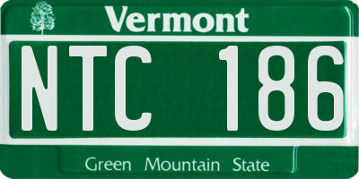 VT license plate NTC186
