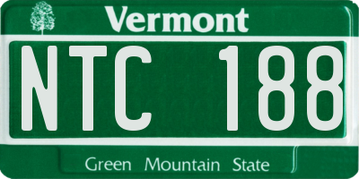 VT license plate NTC188