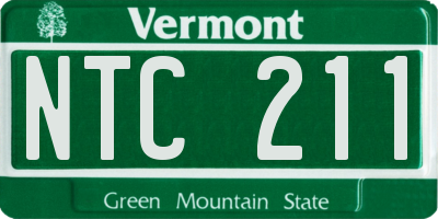 VT license plate NTC211