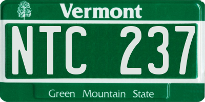 VT license plate NTC237