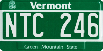 VT license plate NTC246