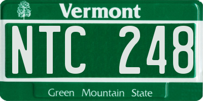 VT license plate NTC248