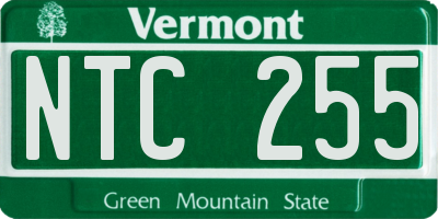 VT license plate NTC255